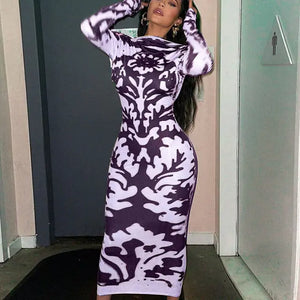 Summer Streetwear Print Dress Rieworkes