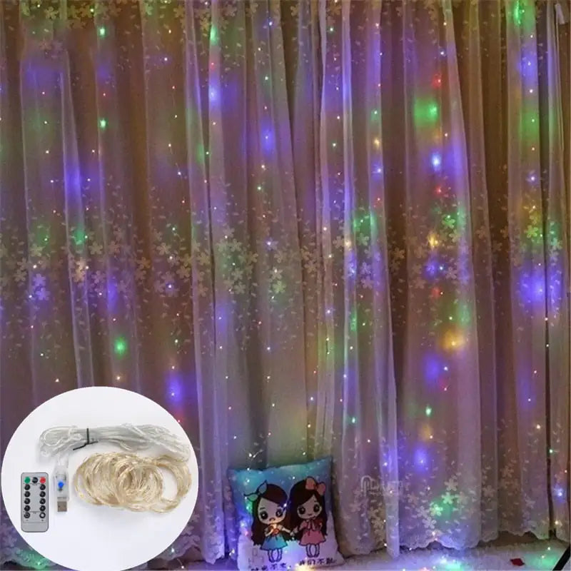 LED Curtain Garland Lights Rieworkes