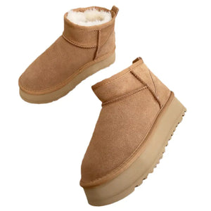 Women's Thick-soled Winter Boots - Warm Short Ankle Shoes Mimarta