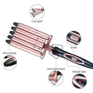 Five Tube Curler With Egg Roll Head Rieworkes
