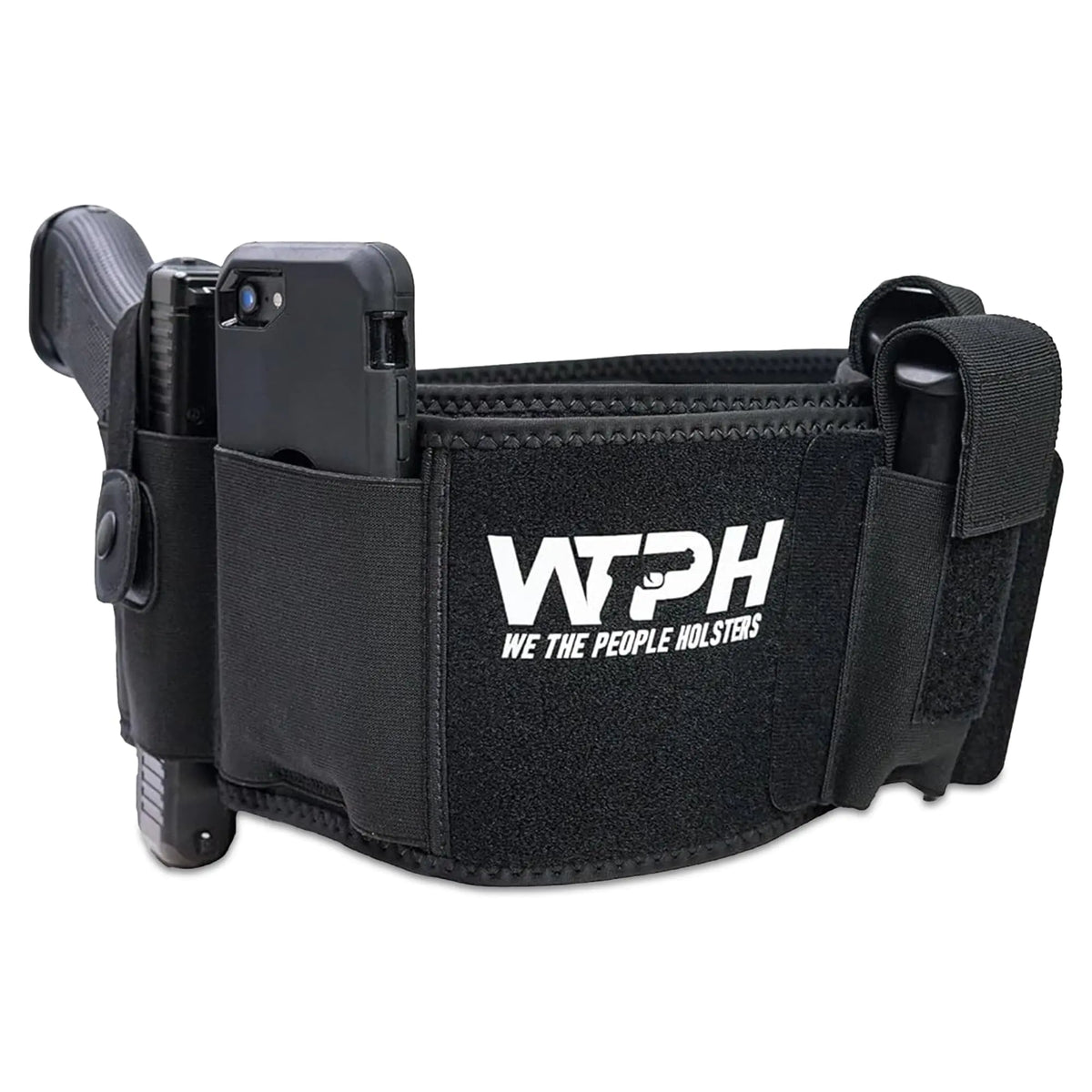 We The People Holsters - Universal Belly Band Holster for Concealed Carry - Gun Holster for Men & Women - Concealed Carry Belt Fits with Most Sub-Compact Compact & Full-Sized Pistols - Medium - Left Mimarta