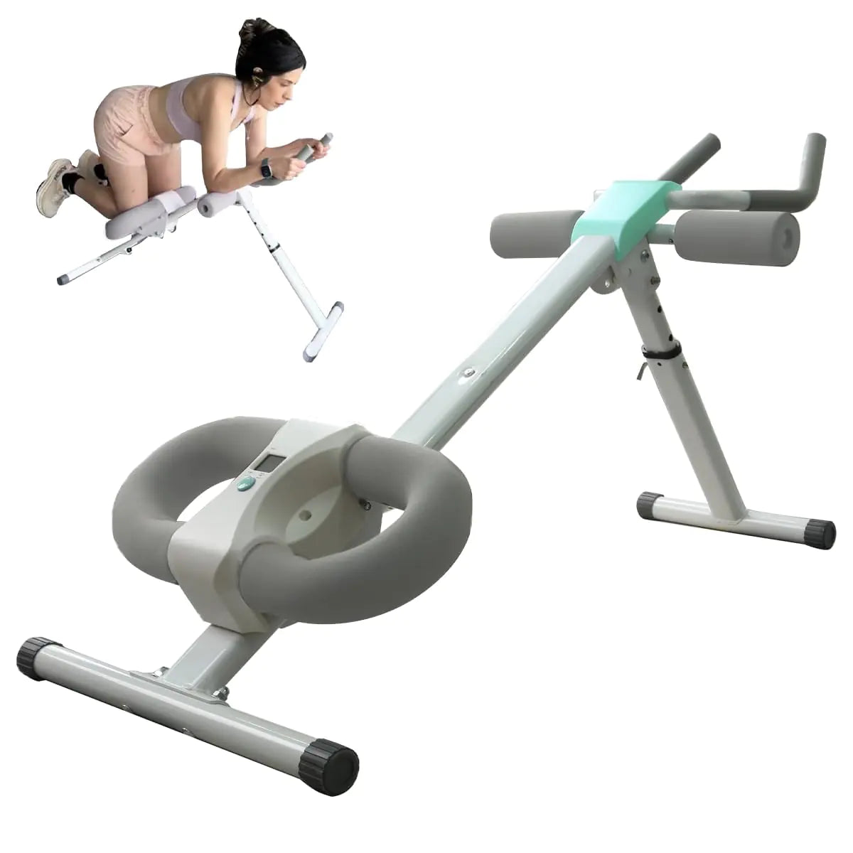 Ab Workout Equipment Abdominal Trainer Adjustable Ab Machine at Home Gym Foldable Abdominal Exercise Machine Core & Ab Trainer Machine for Stomach Workout with LCD Monitor Mimarta