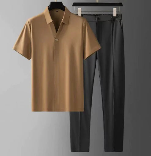 Alexander™ Luxury Men's Set with Seamless Ice Silk Shirt (One Set) Mimarta
