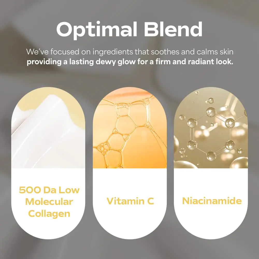 Deep Collagen Niacin-Vita C Brightening Overnight Mask 37gx4ea | The real collagen 2,160,000ppb | Facial Hydrogel Masks with low molecular weight collagen for elasticity and dark spot 4 Count (Pack of 1) Rieworkes