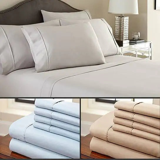 6-Piece Luxury Soft Bamboo Bed Sheet Set in 12 Colors Rieworkes