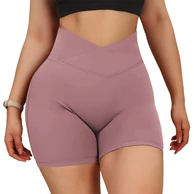 Sports Shorts Women High Waist Workout Seamless Fitness Yoga Shorts Rieworkes