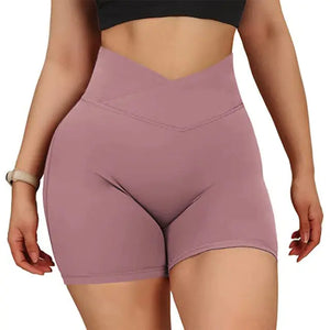 Sports Shorts Women High Waist Workout Seamless Fitness Yoga Shorts Rieworkes