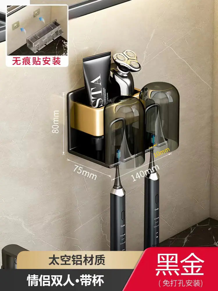Wall-Mounted Toothbrush and Cup Holder for Bathroom Mimarta
