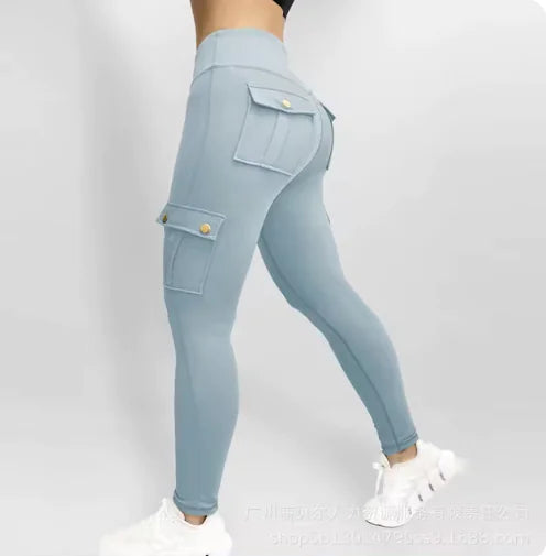 High Elastic Fitness Workwear Pants with Pockets for Women Rieworkes
