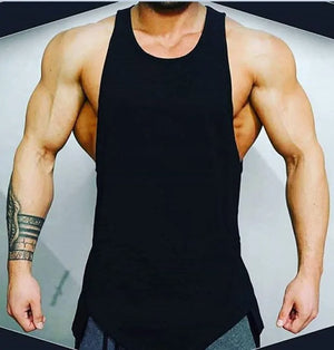 Men's Athletic Gym Fitness Tank Top - Solid Sleeveless Vest Rieworkes