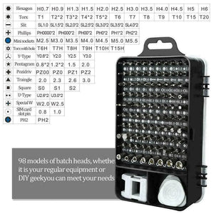 Magnetic Screwdriver Bit Set For iPhone Macbook Tool Kit Set Repair Watch 117PCS Rieworkes