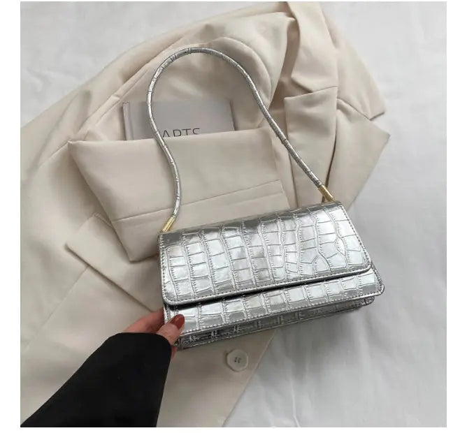 Autumn Pattern Chain Tote Bag - Vintage Square Shoulder Bag Mimarta
