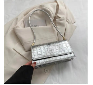 Autumn Pattern Chain Tote Bag - Vintage Square Shoulder Bag Mimarta