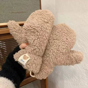 Women's Winter Lambskin Mittens Mimarta