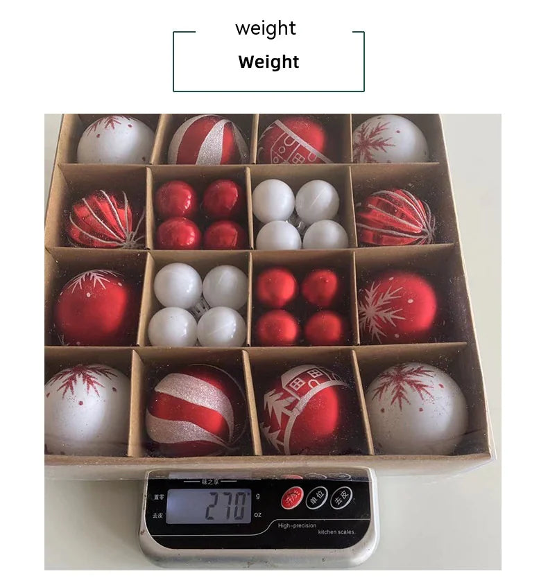 Colorful Christmas Ornament Ball Set Rieworkes
