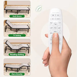 Ergonomic Queen Size Adjustable Bed, Zero Gravity Base For Stress Management Head And Foot Incline, Wireless Remote Control, Massage, Under Bed Nightlight, And USB Ports Rieworkes