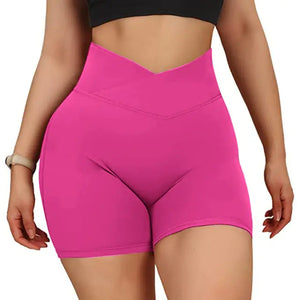 Sports Shorts Women High Waist Workout Seamless Fitness Yoga Shorts Rieworkes
