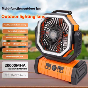 Outdoor Household Power Bank LED Light Camping Fan Mimarta