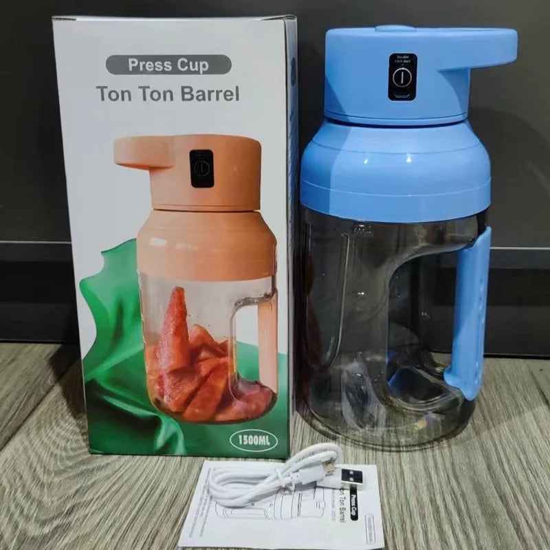 Electric Juicer Portable Large Capacity 1500ml Juice USB Rechargeable Rieworkes