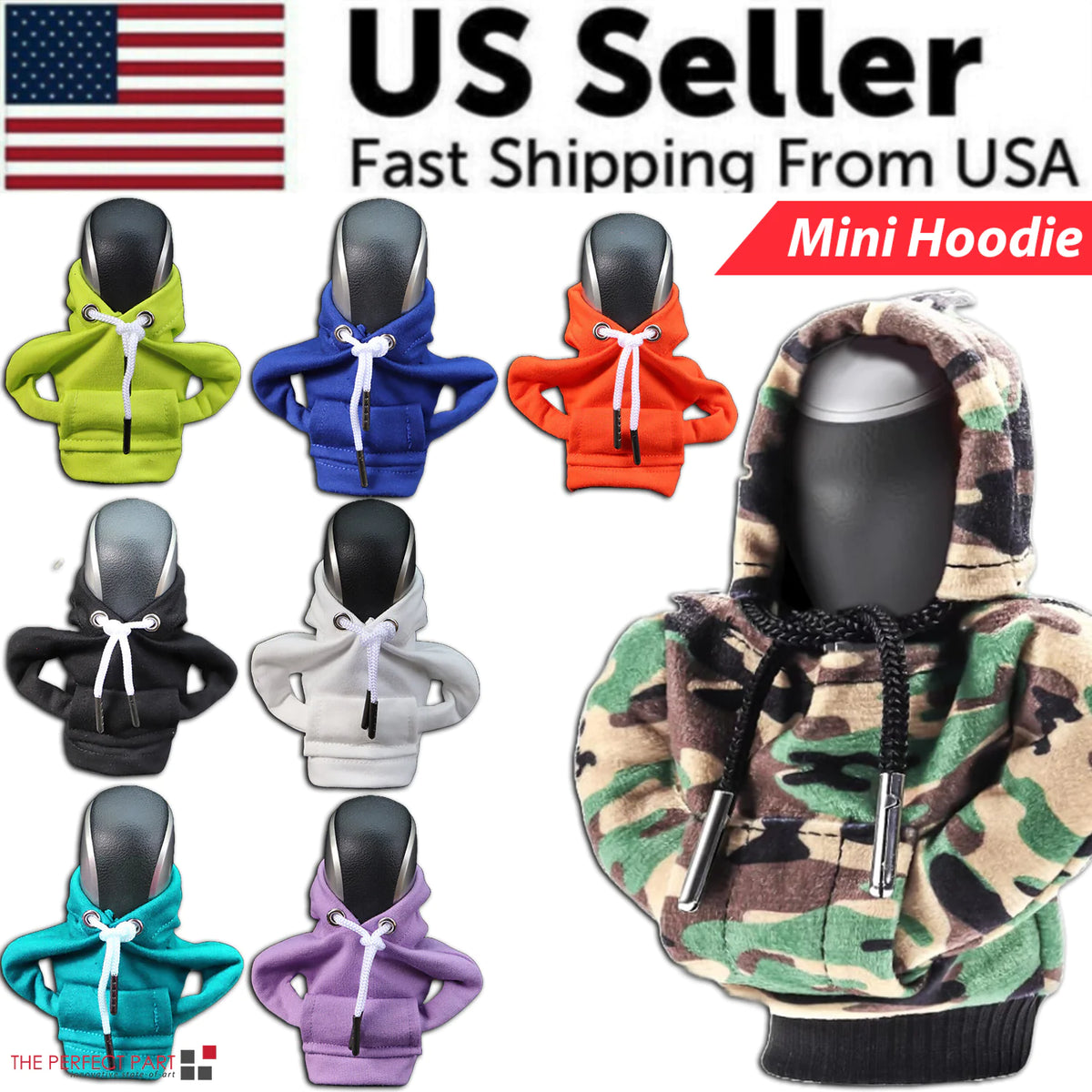 Car Gear Shift Cover Mini Hoodie Gear Shift Cover for Car Shifter Interior Trim Rieworkes
