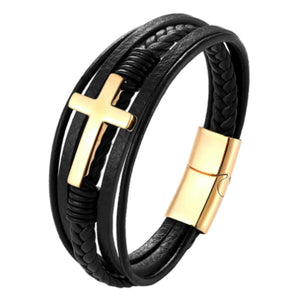 Luxury Multicolor Cross Design Classic Stainless Steel Men Rieworkes