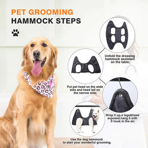Portable Pet Dog Cat Grooming Hanging Hammock Harness Breathable Groom Helper US Mimarta