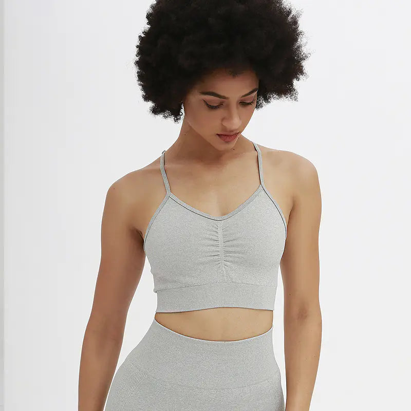 2020 New Cross-Border Yoga Outfit - Crop Top &amp; Bra Mimarta
