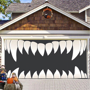 Halloween Misty Forest Garage Door Banner Rieworkes