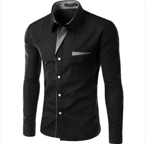European And American Simple Men's Long Sleeve Shirt Rieworkes