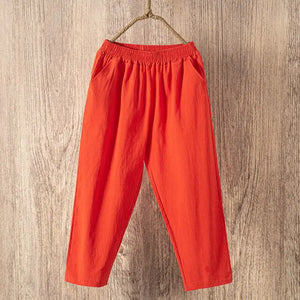 Lucyever Casual Cotton Linen Pants Women Rieworkes