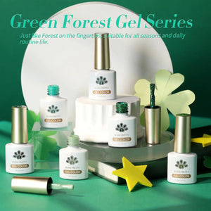 Born Pretty Green Gel Nail Polish, Christmas Carnival Evergreen Gel Nail Polish Set, Glitter Green Sparkle Gel Polish Nail Art Varnish Manicure Collection St. Patrick's Day 6PCS green forest Rieworkes