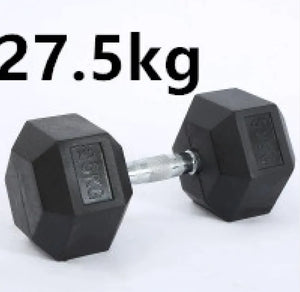 HexGrip Rubber-Coated Fixed Dumbbell Rieworkes