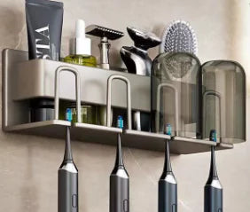 Wall-Mounted Toothbrush and Cup Holder for Bathroom Mimarta