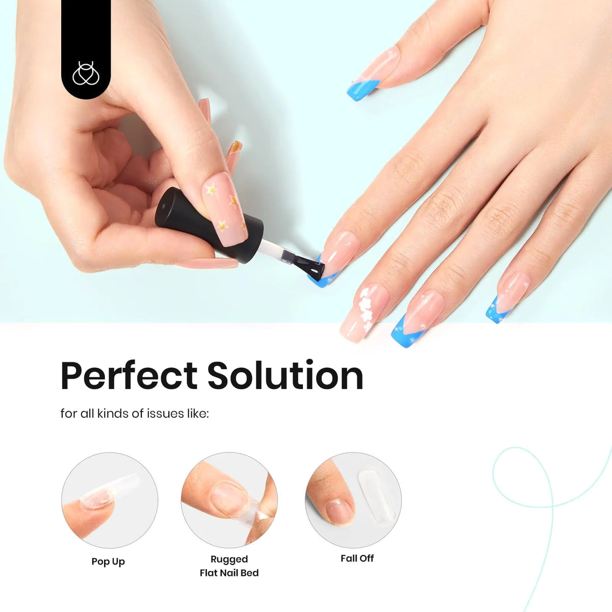 Beetles 5 in 1 Nail Glue Gel for Nail Tips and Clear Acrylic Nails Long Lasting, Curing Needed UV Extension Glue for Clear False Nail Tips and Clear Press on Nails, Nail Repair Treatment Rieworkes