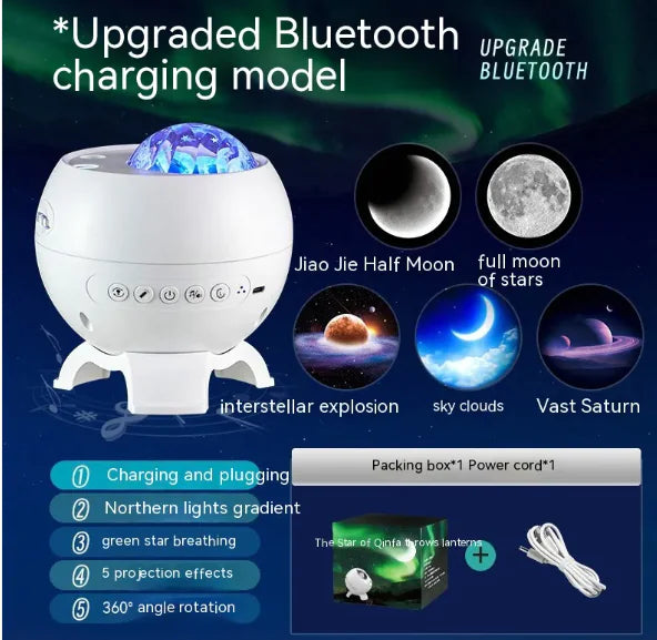 Northern Lights Starry Sky Projector Small Night Lamp Bedroom Atmosphere Rieworkes