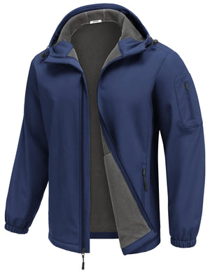 COOFANDY Mens Softshell Hooded Fleece Lined Windbreaker Jacket Waterproof Windproof Jacket Outdoor Winter Jacket Mimarta