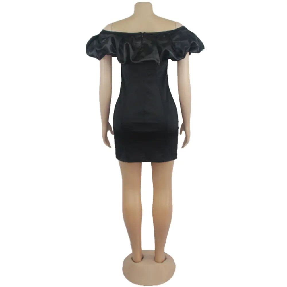 ZL1922 Women's Sexy Club Bubble Collar Dress Mimarta