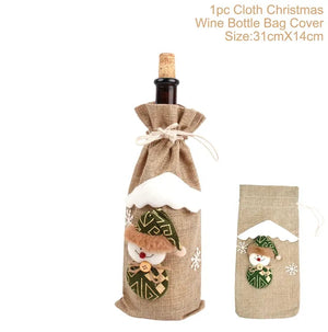 Festive Christmas Wine Bottle Covers Set Rieworkes
