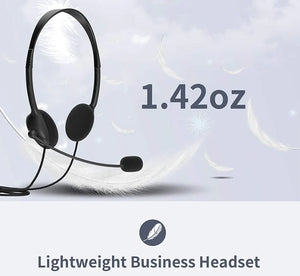 USB Headset Headphone With Microphone Noise Cancelling For PC Computer Call Chat Rieworkes