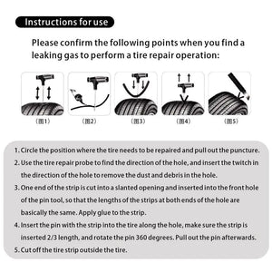 68pc Tire Repair Kit DIY Flat Tire Repair Car Truck Motorcycle Home Plug Patch Rieworkes