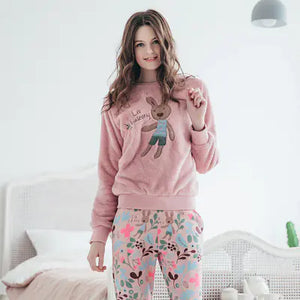 Luxury Double-Sided Fleece Women's Pajamas Mimarta