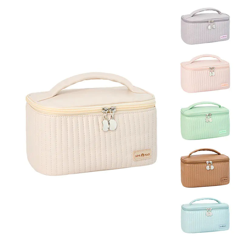 Korean Style Women's Large PU Leather Makeup Bag Mimarta