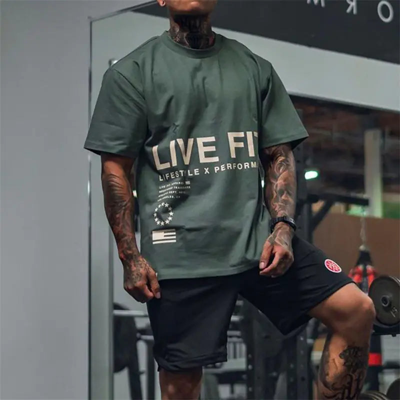 Premium Men's Gym Cotton T-shirt Rieworkes