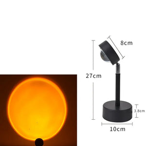 USB Rainbow Sunset Projector LED Night Light: Home Decor Lamp Rieworkes
