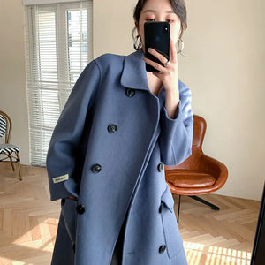 2020 Autumn Winter Women's Luxury Cashmere Coat Mimarta