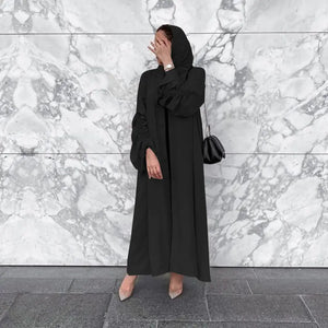 Patchwork Sleeved Cardigan Robe for Women Mimarta