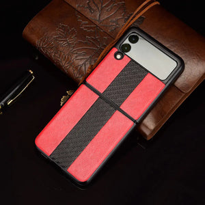 For Samsung Galaxy Z Flip 3 5G Slim Folding Leather Shockproof Phone Case Cover Rieworkes