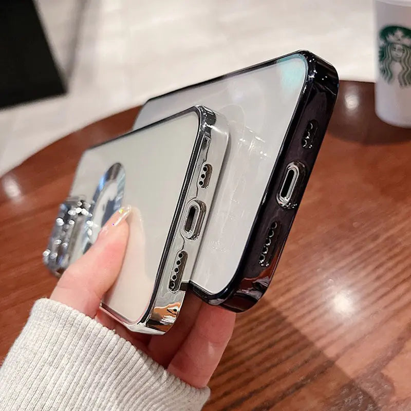 Luxury Plating Logo Hole Case For iPhone Rieworkes