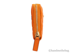 Versace Large Dark Orange Quilted Leather Continental Wallet Mimarta