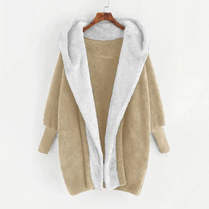 Double-Sided Velvet Hooded Loose Cardigan Coat Rieworkes